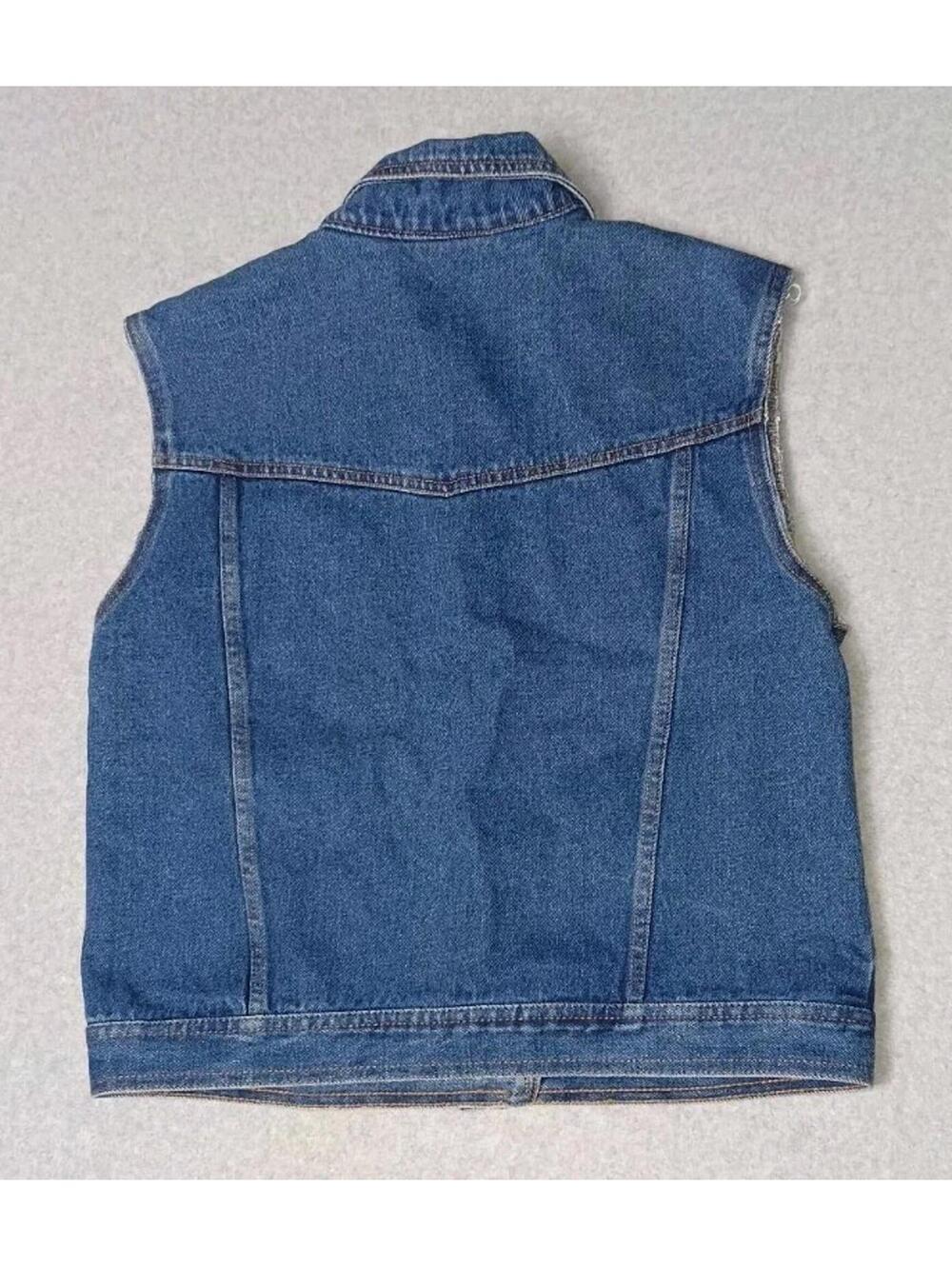 Vintage Y2K Bill Blass Jeanwear Denim Vest Womens Size Small Blue Jean... - Picture 8 of 13